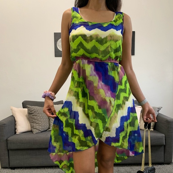 Gorgeous green mesh summer dress - Picture 2 of 13